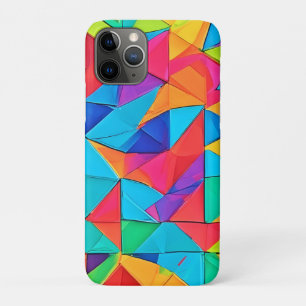 Vibrant Geometric Colour Blocks Art iPhone 11 Pro Case