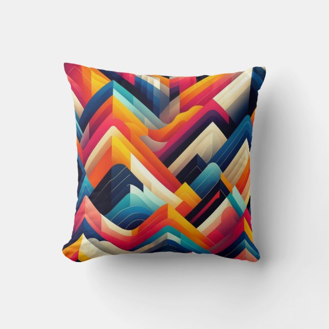 Vibrant Geometric Cushion (Front)