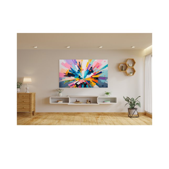 Vibrant Geometric Explosion Colourful Abstract Art Photo Print (Creator Uploaded)