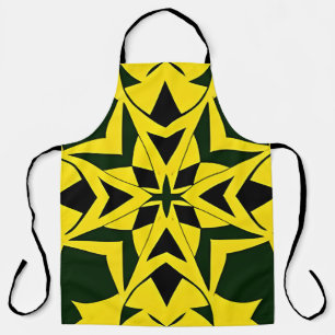 Vibrant Geometric Floral Design Apron