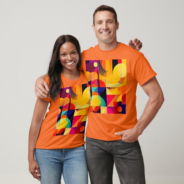 Vibrant Geometric Harmony T-Shirt (Unisex)