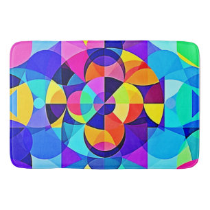 Vibrant Geometric Joy Bath Mat