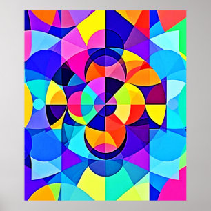 Vibrant Geometric Joy Poster
