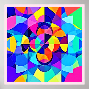 Vibrant Geometric Joy Poster