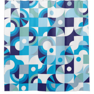 Vibrant Geometric: Modern Seamless Shower Curtain