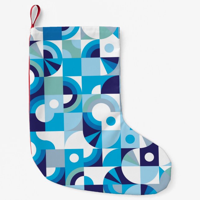 Vibrant Geometric: Modern Seamless Small Christmas Stocking (Front)