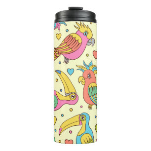 Vibrant Geometric Mosaic: Modern Seamless Thermal Tumbler