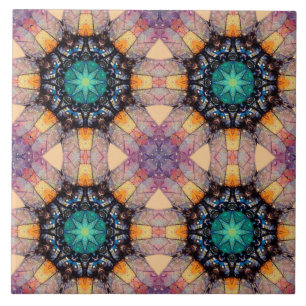 Vibrant Geometric Pattern Bohemian Accent Tile