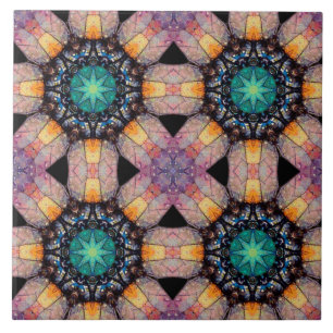 Vibrant Geometric Pattern Bohemian Accent Tile