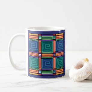 Vibrant Geometric Pattern Coffee Mug