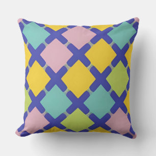 🌈✨ Vibrant Geometric Pattern Colourful Abstract Cushion