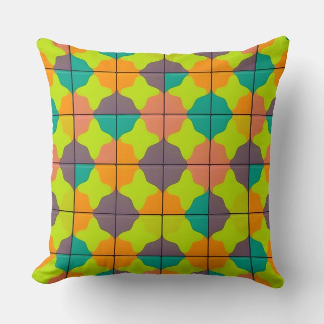 Vibrant Geometric Pattern Cushion (Front)