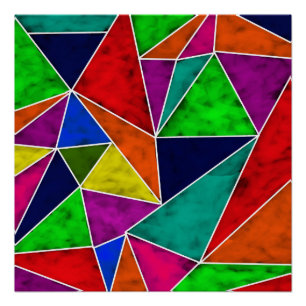 Vibrant geometric pattern poster
