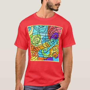 Vibrant Geometric Pattern T-Shirt