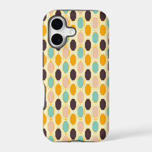 Vibrant geometric pattern with rows of octagonal s