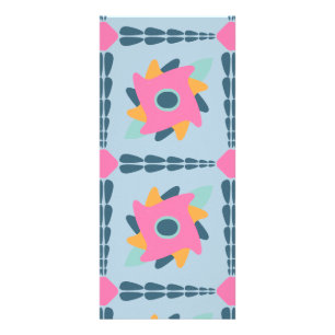 Vibrant Geometric Tile Design Rack Card