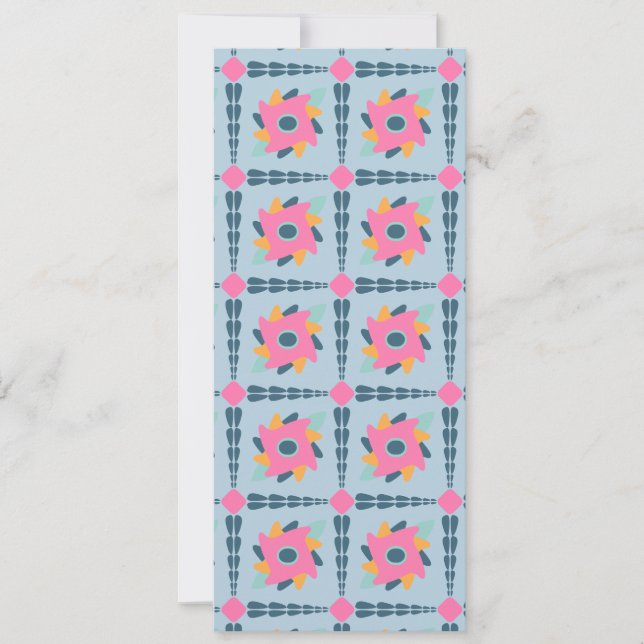 Vibrant Geometric Tile Design Save The Date (Front)