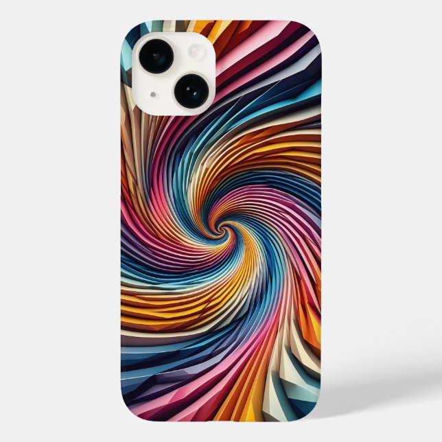 Vibrant Geometric Vortex Phone Case - Colourful  (Back)