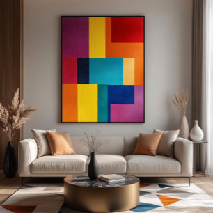 Vibrant Geometry Canvas Print