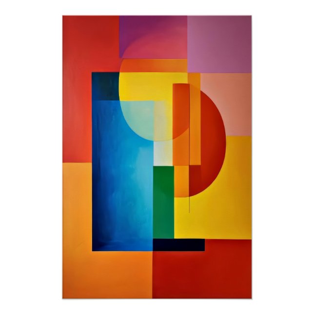 Vibrant Geometry Poster (Front)