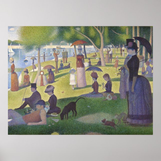 Vibrant Georges Seurat Sunday Afternoon Full Bleed Poster (Front)