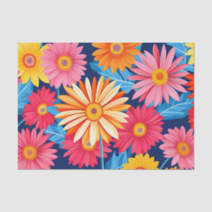 Vibrant Gerbera Daisies Flowers Plant Tissue Paper
