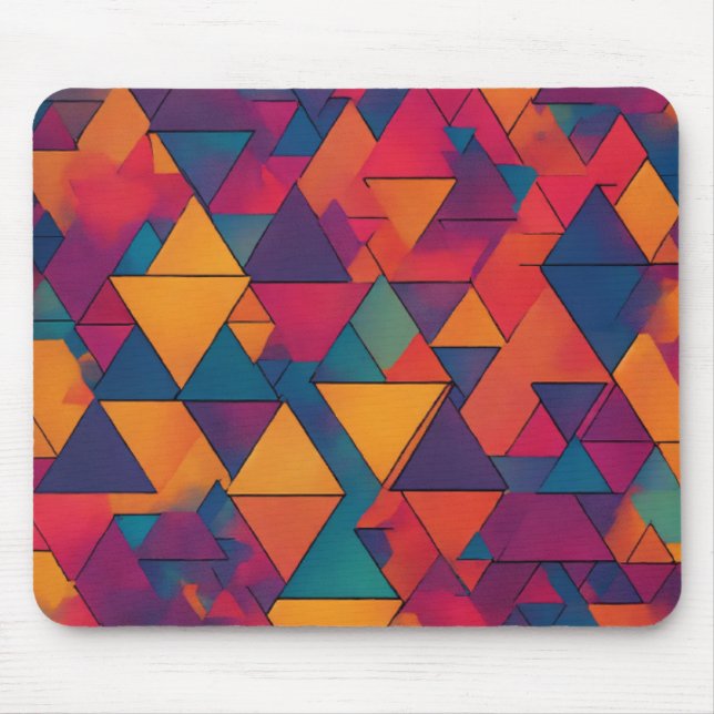 Vibrant Glide: Colourful Flat Mouse Pad" Mat (Front)