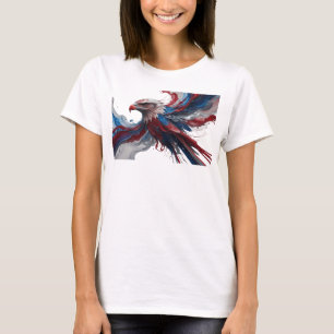 Vibrant Gold Abstract Eagle Original Design T-Shirt