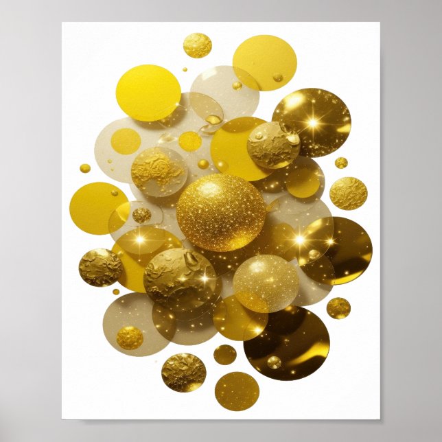 Vibrant Gold GOLDEN SPARKLES Poster (Front)