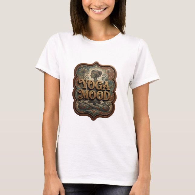Vibrant Gold YOGA MOOD Tee (Front)