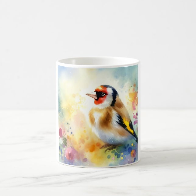 Vibrant Goldfinch AREF611 - Watercolor Coffee Mug (Center)