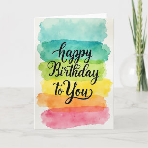 Vibrant Gradient Birthday Card