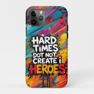 Vibrant Gradient Typographical Create Heroes  iPhone 11 Pro Case