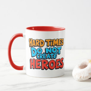 Vibrant Gradient Typographical Create Heroes Mug