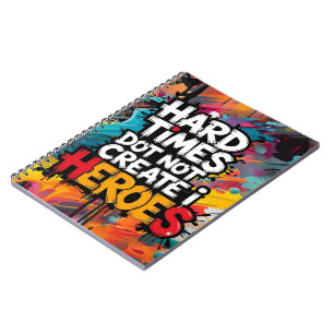Vibrant Gradient Typographical Create Heroes Notebook