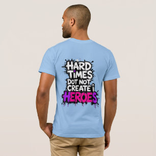 Vibrant Gradient Typographical Create Heroes T-Shirt