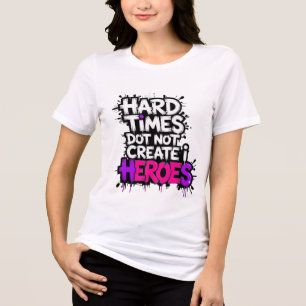 Vibrant Gradient Typographical Create Heroes Tri-Blend Shirt