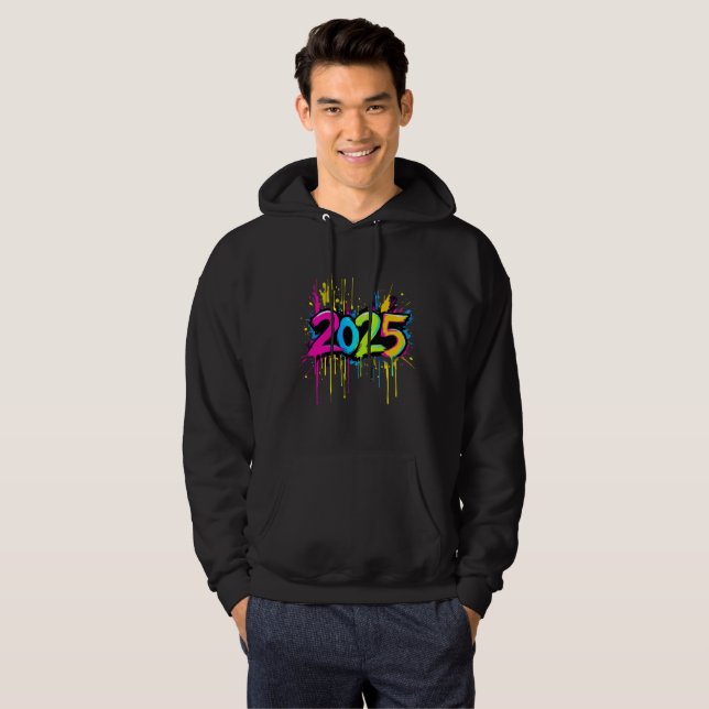 Vibrant Graffiti 2025 Splash Art Hoodie (Front Full)