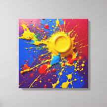 Vibrant Graffiti Burst Canvas - Abstract Art Print