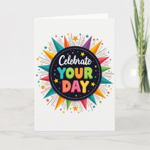 Vibrant Graphic Birthday Card
