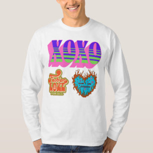 Vibrant Graphic Designs: XOXO, Fashion & Love T-Shirt