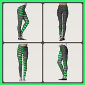 Black leggings with neon stripes best sale