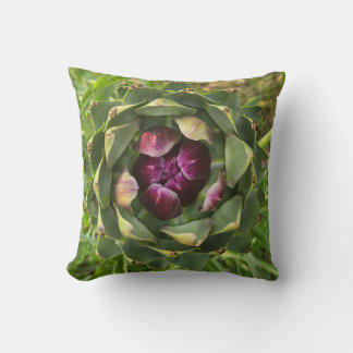 Vibrant Green and Purple Tuscan Artichoke Cushion