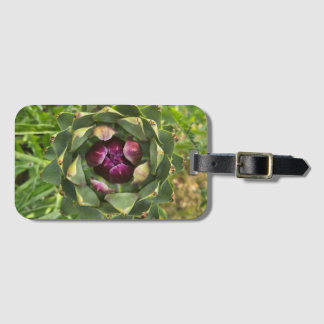 Vibrant Green and Purple Tuscan Artichoke Luggage Tag