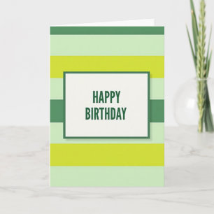 Vibrant Green Birthday Card