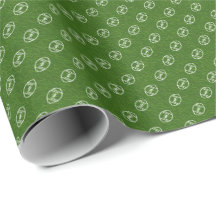 Vibrant Green Field Football Wrapping Paper