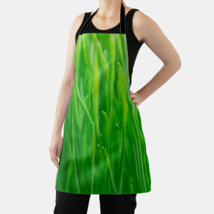 Vibrant Green Fresh Wheatgrass  Apron