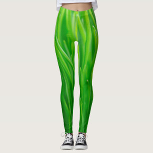 Vibrant Green Fresh Wheatgrass Leggings