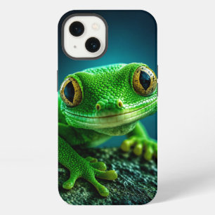 Vibrant Green Gecko Reptile Macro Close Up iPhone 13 Case