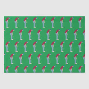 Vibrant Green Golf Putting theme Tissue Paper